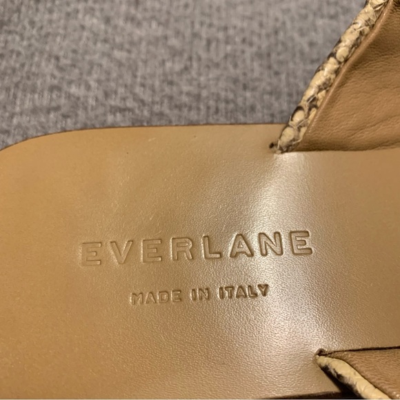 Everlane Leather Snake Crossover Slides Size 6 - Picture 3 of 5